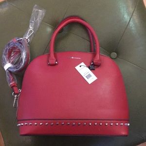 BCBG Studded Red Handbag